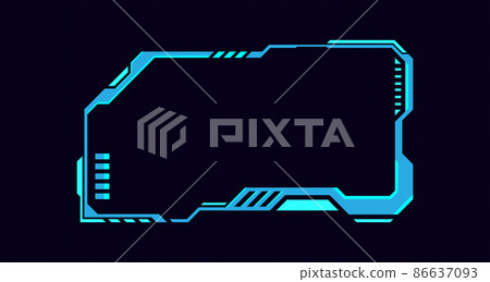 Frame hud abstract technology futuristic game control panel design.	 86637093
