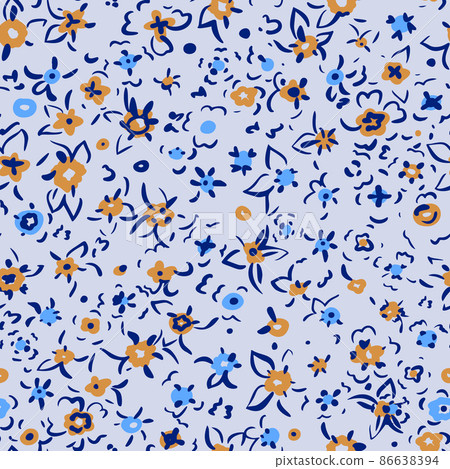 Small flowers seamless pattern. Simple floral texture. Daysy silhouettes and line drawing. Different meadow plants. Summer botanical background. For fabric and texture, Small flowers seamless pattern. Simple floral texture. Daysy silhouettes and line drawing. Different meadow plants. Summer botanical background. For fabric and texture, 86638394