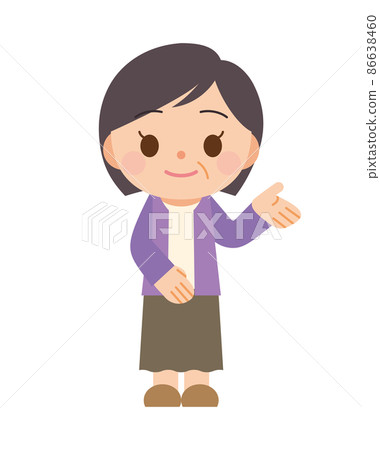 The woman who is guiding 86638460