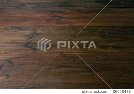 Dark wooden horizontal background. The texture of the surface of the wooden table or wall. 86638488