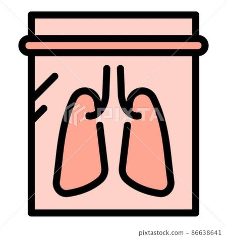 Lungs organ donor icon outline vector. Medical donate Lungs organ donor icon outline vector. Medical donate 86638641