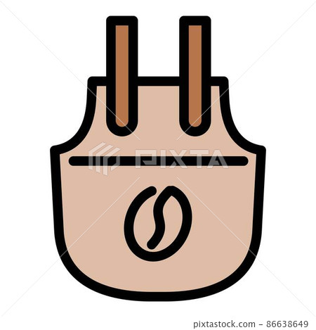 Barista coffee apron icon outline vector. Bar drink 86638649