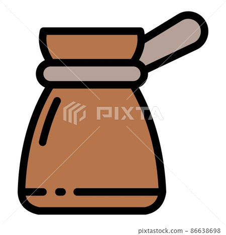 Coffee pot icon outline vector. Hot cup 86638698