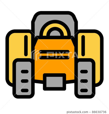 Farm tractor icon outline vector. Agriculture machinery 86638736