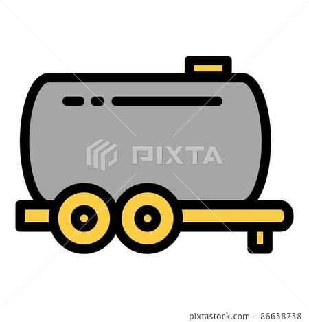 Water trailer icon outline vector. Farm combine Water trailer icon outline vector. Farm combine 86638738
