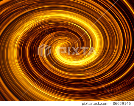 Golden fractal spiral with metallic luster - abstract illustration Golden fractal spiral with metallic luster - abstract illustration 86639146