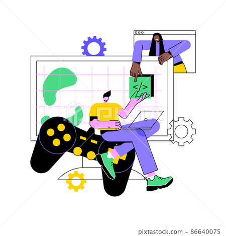 Computer games development abstract concept vector illustration. Video games programming, development team, graphic design, computer gaming industry, testing and deployment abstract metaphor. Computer games development abstract concept vector illustration. Video games programming, development team, graphic design, computer gaming industry, testing and deployment abstract metaphor. 86640075