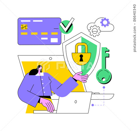 Cyber security software abstract concept vector... - Stock Illustration ...
