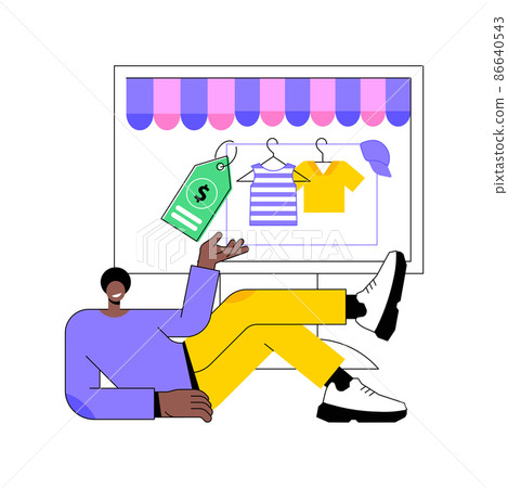 Online flea market abstract concept vector illustration. Online vintage marketplace, digital flea auction, used good ecommerce platform, second hand trade, antique internet shop abstract metaphor. Online flea market abstract concept vector illustration. Online vintage marketplace, digital flea auction, used good ecommerce platform, second hand trade, antique internet shop abstract metaphor. 86640543