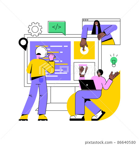 Software development team abstract concept vector illustration. Remote teamwork, digital team on demand, professional, certified software developer, hire outsource company abstract metaphor. Software development team abstract concept vector illustration. Remote teamwork, digital team on demand, professional, certified software developer, hire outsource company abstract metaphor. 86640580
