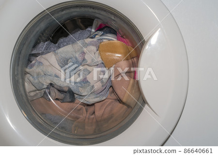 washing machine close - up as background macro washing machine close - up as background macro 86640661