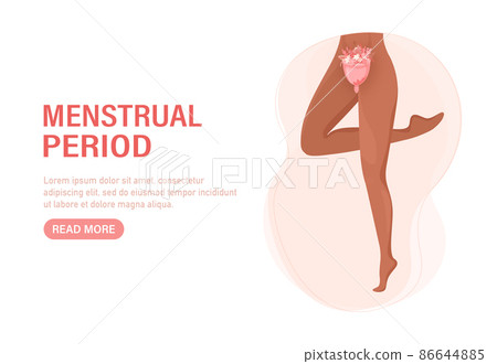 Menstruation period. Female period protection. Vector illustration Menstruation period. Female period protection. Vector illustration 86644885