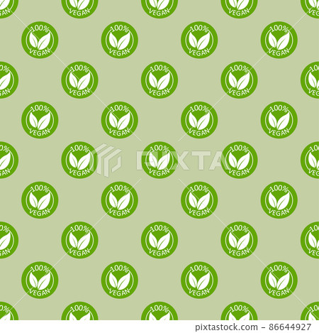 Vegan emblem pattern. Vegan, great design for any purposes. Eco friendly vector illustration. Natural product. Vector icon design 86644927