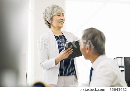 Lively working middle career woman Lively working middle career woman 86645682