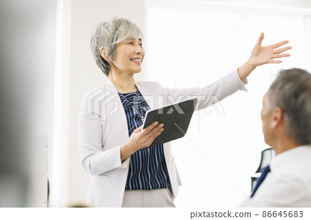 Lively working middle career woman Lively working middle career woman 86645683