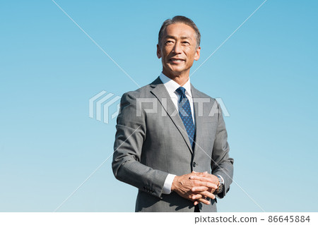 Middle business person portrait 86645884