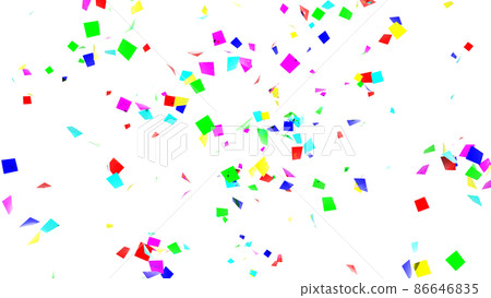 Confetti cracker party popper colorful white background [with another version] 86646835