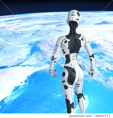 AI robot female android android perming3DCG illustration material AI robot female android android perming3DCG illustration material 86647571