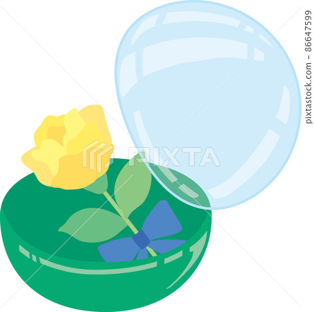 June Gachapon_Yellow Rose_Capsule Half Open 86647599
