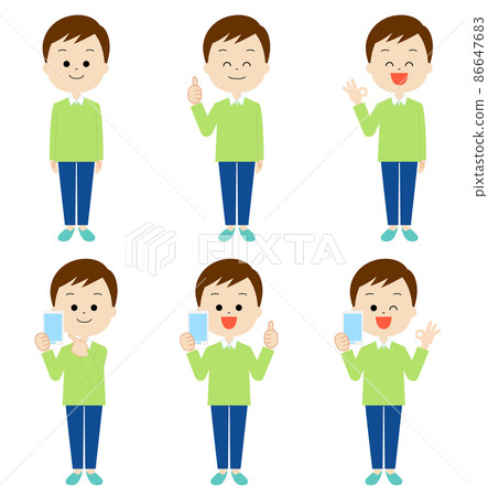 男士智能手機面部表情套裝 86647683