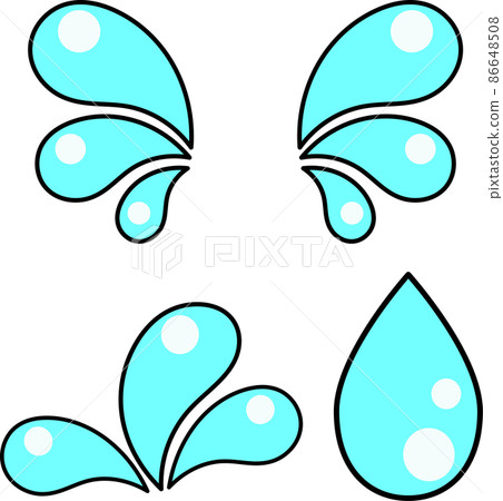 Illustration of sweat drops 86648508