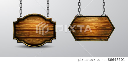 Vector realistic illustration of wooden signboard isolated Vector realistic illustration of wooden signboard isolated 86648601