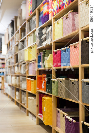 Bathroom boxes for linen on store shelves 86649154