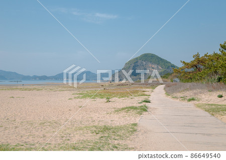 Kotohiki Park Ariake Beach trail in Kagawa, Japan Kotohiki Park Ariake Beach trail in Kagawa, Japan 86649540