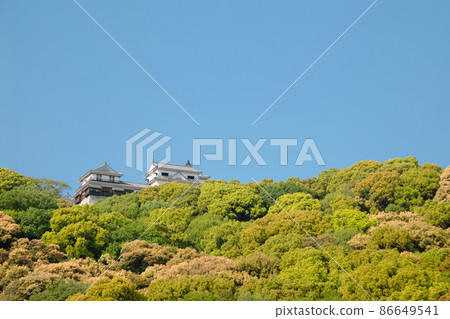 Matsuyama Castle on mountain in Ehime, Shikoku, Japan Matsuyama Castle on mountain in Ehime, Shikoku, Japan 86649541