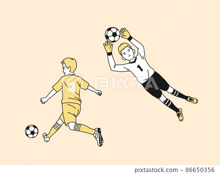 足球俱樂部活動運動射擊守門員男孩初中和高中學生插圖 86650356