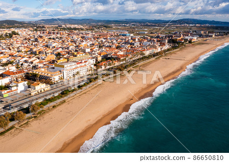 Aerial view of Malgrat de Mar, Spain Aerial view of Malgrat de Mar, Spain 86650810
