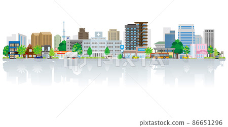矢量圖的城市景觀。 86651296