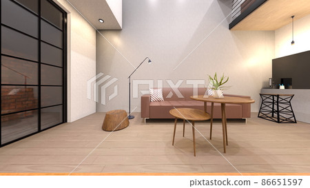 One room with loft One room with loft 86651597