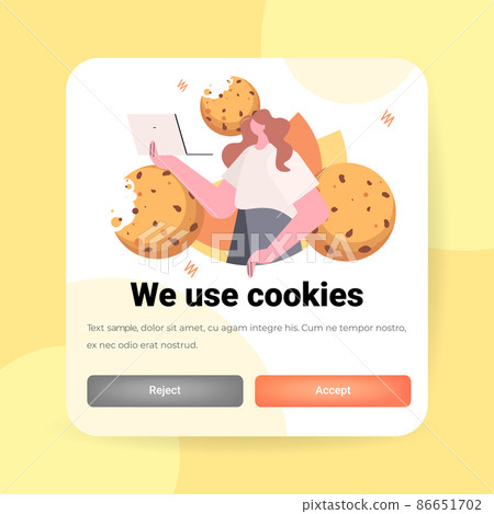 businesswoman holding cookie protection of personal information internet web pop up we use cookies policy notification businesswoman holding cookie protection of personal information internet web pop up we use cookies policy notification 86651702