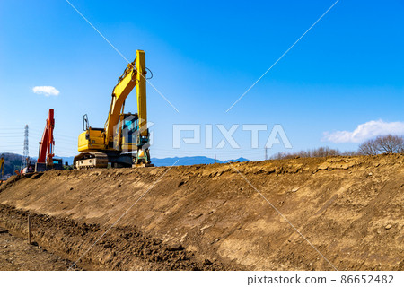 河床的堤防施工 水力控制措施的堤防維護 Tokigawa 2022.02 d-2 高飽和度 86652482