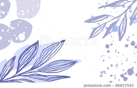 Minimalist purple abstract banner in very peri color. 86653583