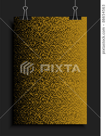 Poster template made gold sequins or glitters - Stock Illustration ...