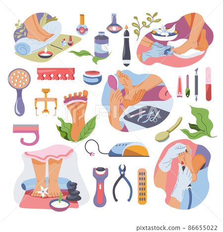 Pedicure and nail treatment in spa salon beauty 86655022