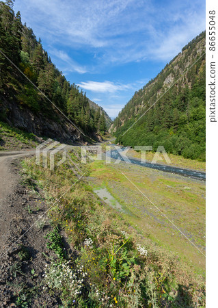 Beautiful landscape of the mountainous region of Georgia, Tusheti Beautiful landscape of the mountainous region of Georgia, Tusheti 86655048