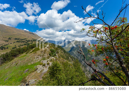 Beautiful landscape of the mountainous region of Georgia, Tusheti Beautiful landscape of the mountainous region of Georgia, Tusheti 86655080