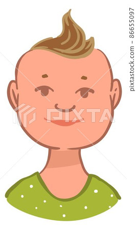 Baby portrait, infant avatar or photograph vector 86655097