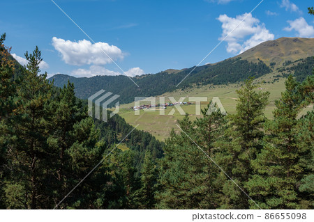 View of the remote Tusheti village of Diklo, Georgia View of the remote Tusheti village of Diklo, Georgia 86655098