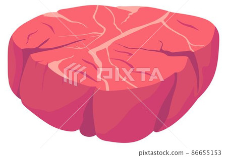 Pork shoulder blade, meat cut butchery shop vector 86655153