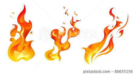 Fire burning, inflammation and ignition vector 86655156