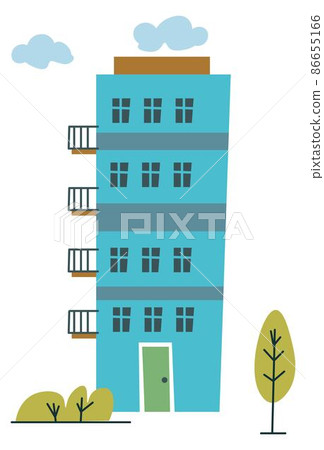 Apartments in building, cityscape skyscrapers Apartments in building, cityscape skyscrapers 86655166