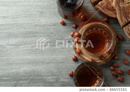 Concept of hard alcoholic drinks with cognac 86655581