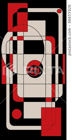 Modern art red black 1 86655926