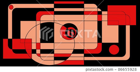 Modern art red black 2 86655928