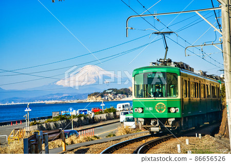 江之電和富士山 江之電和富士山 86656526