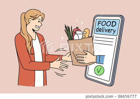 Food Delivery service to home concept. 86656777